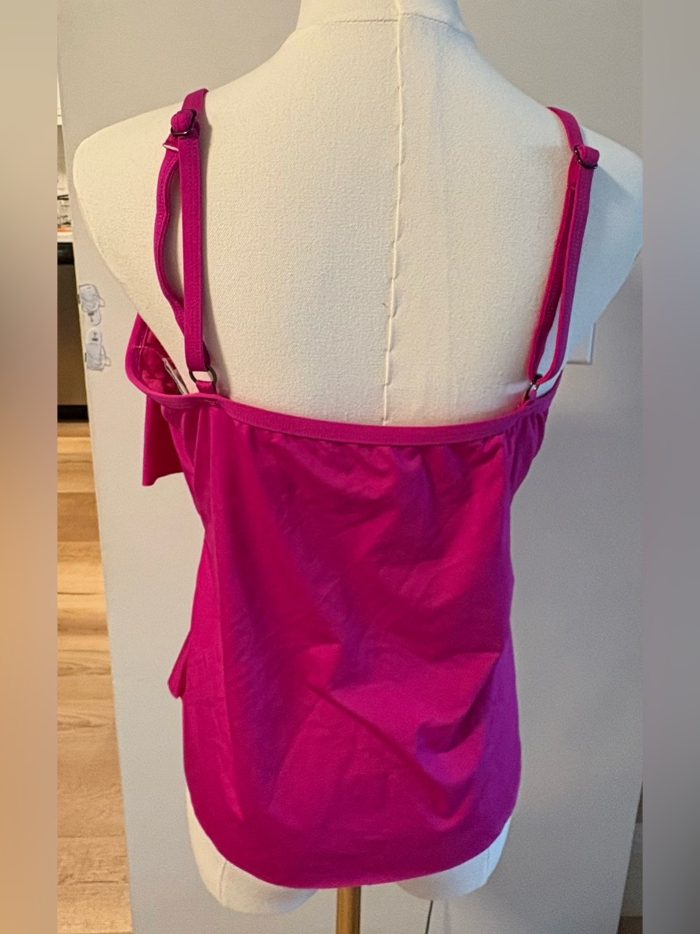 NWT Kenneth Cole Reaction Tiered Ruffle Tankini Top Swimsuit summer beach sexy - Picture 2 of 5